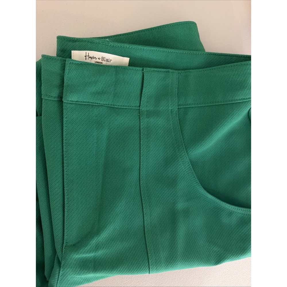 Haver & Blair London Green Dress Pants Womens Size XL Stretch Trousers